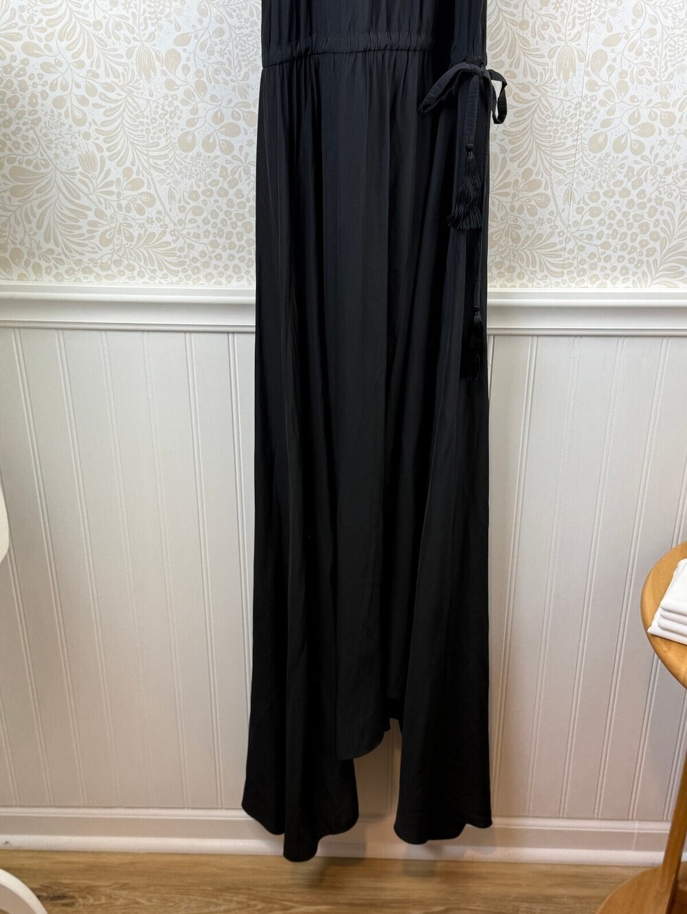 Calypso St. Barth Black Sleeveless Sarah Asymmetric Maxi Dress - Size - Small - Picture 9 of 10